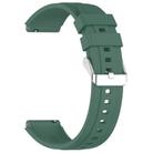 For Huawei Watch GT 5 41mm Silver Buckle Quick Release Silicone Watch Band(Dark Green) - 2