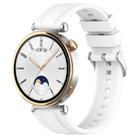 For Huawei Watch GT 5 Pro 46mm Silver Buckle Quick Release Silicone Watch Band(White) - 1