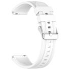 For Huawei Watch GT 5 Pro 46mm Silver Buckle Quick Release Silicone Watch Band(White) - 2