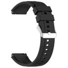 For Huawei Watch GT 5 Pro 46mm Silver Buckle Quick Release Silicone Watch Band(Black) - 2