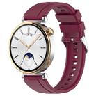 For Huawei Watch GT 5 Pro 46mm Silver Buckle Quick Release Silicone Watch Band(Wine Red) - 1