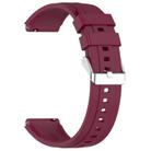 For Huawei Watch GT 5 Pro 46mm Silver Buckle Quick Release Silicone Watch Band(Wine Red) - 2