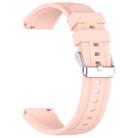 For Huawei Watch GT 5 Pro 46mm Silver Buckle Quick Release Silicone Watch Band(Light Pink) - 2