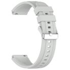 For Huawei Watch GT 5 Pro 46mm Silver Buckle Quick Release Silicone Watch Band(Light Gray) - 2