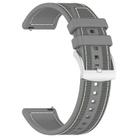 For Huawei Watch GT 5 46mm Hybrid Nylon Braid Silicone Watch Band(Gray) - 2