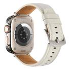 Plain Genuine Leather Watch Band For Apple Watch 46mm / 49mm / 45mm / 44mm(White) - 3