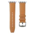 Plain Genuine Leather Watch Band For Apple Watch 46mm / 49mm / 45mm / 44mm(Yellow Brown) - 2