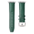 Plain Genuine Leather Watch Band For Apple Watch 46mm / 49mm / 45mm / 44mm(Green) - 2