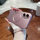 For iPhone 16 Plus Metallic Paint Magsafe Liquid TPU Phone Case(Pink) - 1