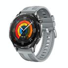 For Huawei Watch GT 5 Pro 46mm Hybrid Nylon Silicone Watch Band(Gray) - 1