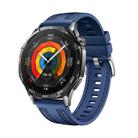 For Huawei Watch GT 5 Pro 46mm Hybrid Nylon Silicone Watch Band(Dark Blue) - 1