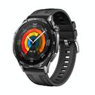 For Huawei Watch GT 5 46mm Hybrid Nylon Silicone Watch Band(Black) - 1