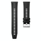 For Huawei Watch GT 5 46mm Hybrid Nylon Silicone Watch Band(Black) - 2