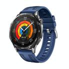 For Huawei Watch GT 5 46mm Hybrid Nylon Silicone Watch Band(Dark Blue) - 1