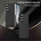 For Samsung Galaxy Z Fold5 5G Skin-feel Holder Shockproof Phone Case(Black) - 2