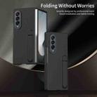 For Samsung Galaxy Z Fold4 Skin-feel Holder Shockproof Phone Case(Black) - 2