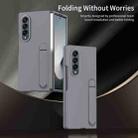 For Samsung Galaxy Z Fold3 5G Skin-feel Holder Shockproof Phone Case(Grey) - 2