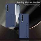 For Samsung Galaxy Z Fold3 5G Skin-feel Holder Shockproof Phone Case(Blue) - 2