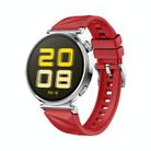 For Huawei Watch GT 5 41mm Solid Figure Homochromy Silicone Watch Band(Red) - 1