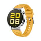 For Huawei Watch GT 5 41mm Solid Figure Homochromy Silicone Watch Band(Yellow) - 1