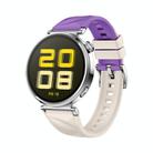 For Huawei Watch GT 5 41mm Solid Figure Homochromy Silicone Watch Band(Starlight Violet) - 1