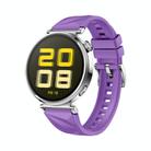 For Huawei Watch GT 5 41mm Solid Figure Homochromy Silicone Watch Band(Lilac) - 1