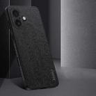 For iPhone 16 Plus Tree Bark Leather Shockproof Phone Case(Black) - 3