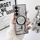 For Samsung Galaxy Z Fold5 5G Folding Plating Transparent Shockproof MagSafe Phone Case(Black) - 1