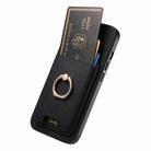 For iPhone 14 Pro Retro Cross Leather Card Bag MagSafe Phone Case(Black) - 3