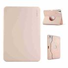 For iPad Pro 12.9 2022/ Air 13 2025 / 2024 ENKAY 360 Rotation TPU Leather Smart Tablet Case with Pen Slot(Pink) - 1