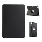 For iPad Pro 12.9 2022/ Air 13 2025 / 2024 ENKAY 360 Rotation TPU Leather Smart Tablet Case with Pen Slot(Black) - 1