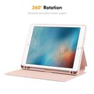For iPad Air / Air 2 / 9.7 2017 / 2018 ENKAY 360 Rotation TPU Leather Smart Tablet Case with Pen Slot(Pink) - 3
