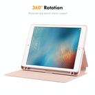 For iPad Air / Air 2 / 9.7 2017 / 2018 ENKAY 360 Rotation TPU Leather Smart Tablet Case with Pen Slot(Light Blue) - 3
