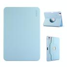 For iPad Air 11 2024 / 2025 / Air 10.9 2022 ENKAY 360 Rotation TPU Leather Smart Tablet Case with Pen Slot(Light Blue) - 1