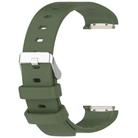 For EmeTerm Fashion Solid Color Silver Buckle Silicone Watch Band(Dark Green) - 3