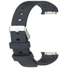 For EmeTerm Fashion Solid Color Silver Buckle Silicone Watch Band(Grey) - 3
