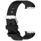 For EmeTerm Fashion Solid Color Silver Buckle Silicone Watch Band(Black) - 3