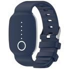 For EmeTerm Fashion Solid Color Silver Buckle Silicone Watch Band(Midnight Blue) - 1