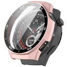 For Huawei Watch GT 5 Pro 46mm Graduated Style Tempered Glass Film Integrated PC Watch Case(Bright Rose Gold) - 1