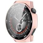 For Huawei Watch GT 5 Pro 46mm Graduated Style Tempered Glass Film Integrated PC Watch Case(Bright Rose Gold) - 2