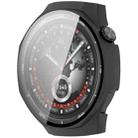 For Huawei Watch GT 5 Pro 46mm Ordinary Style Tempered Glass Film Integrated PC Watch Case(Matte Black) - 2