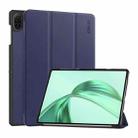 For Honor Pad X8a 11 ENKAY Tri-fold Custer Texture Leather Protective Tablet Case(Dark Blue) - 1