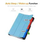 For Redmi Pad SE 4G 8.7 ENKAY Tri-fold Custer Texture Leather Smart Tablet Case(Light Blue) - 2