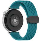 For Huawei Watch GT5 Pro 46mm Folding Magnetic Buckle Silicone Watch Band(Navy Green) - 2