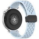 For Huawei Watch GT5 Pro 46mm Folding Magnetic Buckle Silicone Watch Band(Light Blue) - 2
