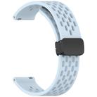 For Huawei Watch GT5 Pro 46mm Folding Magnetic Buckle Silicone Watch Band(Light Blue) - 3