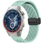 For Huawei Watch GT5 Pro 46mm Folding Magnetic Buckle Silicone Watch Band(Teal Green) - 1