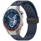 For Huawei Watch GT5 Pro 46mm Folding Magnetic Buckle Silicone Watch Band(Midnight Blue) - 1