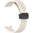 For Huawei Watch GT5 Pro 46mm Folding Magnetic Buckle Silicone Watch Band(Starlight) - 3