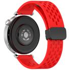 For Huawei Watch GT 5 46mm Folding Magnetic Buckle Silicone Watch Band(Red) - 2